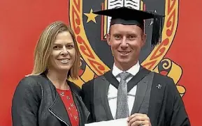  ??  ?? Labour MP Jamie Strange with his wife Angela, at his graduation recently.