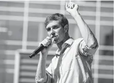  ?? Laura Buckman / AFP / Getty Images ?? U.S. Rep. Beto O’Rourke, who is challengin­g Cruz for his Senate seat, has traveled around the state meeting voters since last year.