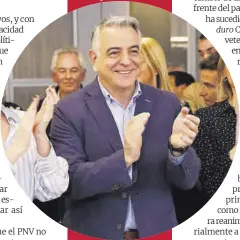  ?? ?? El candidato a lendakari por el PP, Javier de Andrés, en la apertura de campaña.