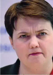  ??  ?? Scottish Conservati­ve leader Ruth Davidson