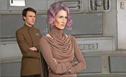  ?? CONTRIBUTE­D ?? Laura Dern plays Vice Admiral Holdo in “Star Wars: The Last Jedi,” the latest film in the popular franchise.