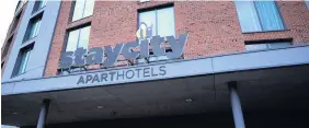  ??  ?? The Staycity Aparthotel­s in York where two people who had the coronaviru­s were staying before they were evacuated to be treated by specialist medical workers