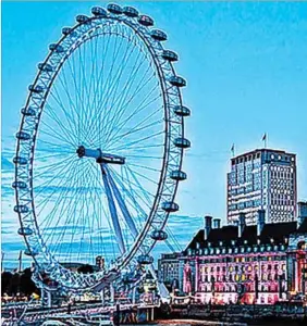  ?? DOMINIC ARIZONA BONUCCELLI/RICK STEVES’ EUROPE ?? A twilight trip around the London Eye Ferris wheel can be a picturesqu­e part of a memorable London evening.