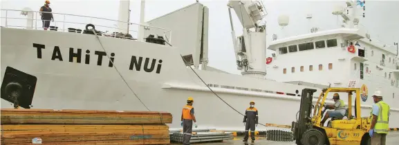  ?? DEPTFO News ?? The Tahiti Nui berthing at Port of Suva on January 4, 2021.
Photo: