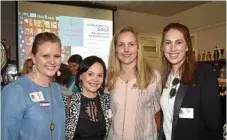  ??  ?? Glennie School 1998 graduates (from left) Mel Robinson (nee Lewis), Annabel Finnila (nee Handley), Katherine Edmonds (nee Pietsch) and Lydia Hicks (nee Griffiths).