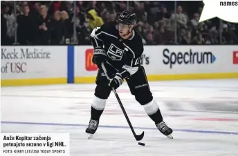  ?? FOTO: KIRBY LEE/ USA TODAY SPORTS ?? Anže Kopitar začenja petnajsto sezono v ligi NHL.