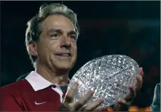  ?? (AP file photo) ?? Nick Saban retired Wednesday as head football coach of Alabama. Saban won six national titles in 17 seasons as the Crimson Tide head coach.