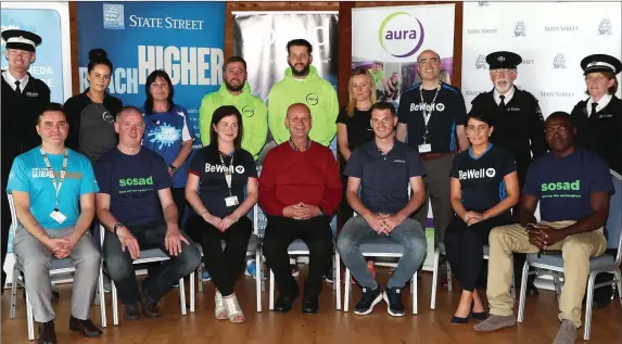  ??  ?? Peter Moroney of SOSAD launched the charity’s annual 5k run with sponsor Aura, Statestree­t and Eurospar. St. John’s Ambulance will also be in attendance at the event which takes place on July 21st.