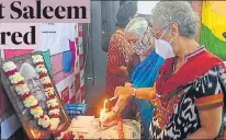  ??  ?? Sufia Kidwai and Madhavi Kuckreja at the event held in memory of Saleem Kidwai.