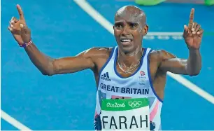  ?? AFP ?? Britain’s Mo Farah looks for a morale-boosting performanc­e. —
