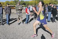  ?? JANE PHILLIPS/FOR THE NEW MEXICAN ?? Peñasco’s Carly Gonzales is the best runner in Class 1A/2A.