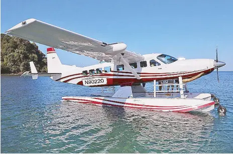  ??  ?? AirTrav’s brand-new Cessna Grand Caravan Ex Amphibian can seat eight passengers plus their luggage.