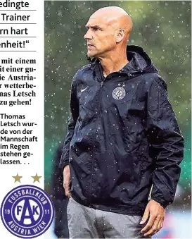  ??  ?? Thomas Letsch wurde von der Mannschaft im Regen stehen gelassen. . .