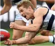  ?? Photo: AAP ?? STEPPED UP: Geelong utility Scott Selwood.