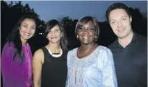  ??  ?? The embassy of Senegal hosted a farewell party July 24 for departing first secretary Salimata Kante. From left, Clara Randrianja­ra, counsellor at the Embassy of Madagascar, Kadija Bouchiki, Kante and Oleg Sverdlin, director of the internatio­nal...