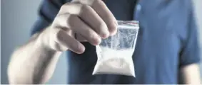  ?? (Photo: Adobe stock) ?? A plastic packet with cocaine powder.