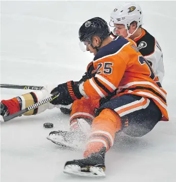  ?? ED KAISER / POSTMEDIA NEWS FILES ?? Oilers defenceman Darnell Nurse is getting a crash course on the economic side of hockey as the restricted free agent has yet to strike a deal with Edmonton with two weeks to go until camp.
