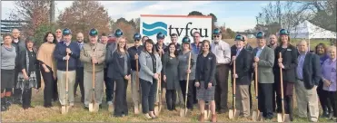  ??  ?? The Tennessee Valley Federal Credit Union breaks ground Nov. 21 at the future Chickamaug­a location.