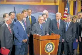  ?? AFP ?? ▪ Senate majority leader Mitch McConnell, after the vote of the tax reform bill on Wednesday.