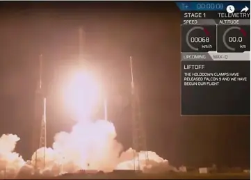  ?? — AFP photo ?? This still image from video shows the launch of SpaceX’s Zuma spacecraft at Cape Canaveral, Florida.