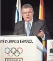  ?? LUCA PIERGIOVAN­NI, EUROPEAN PRESSPHOTO AGENCY ?? IOC President Thomas Bach says Russia’s alleged program “would represent a shocking new dimension in doping.”