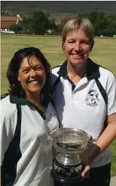  ??  ?? Charlene Colyn ended as runner-up to Lorraine van der Berg in the Midlands Masters Singles bowls competitio­n.