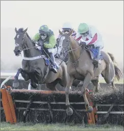  ?? Picture: Getty Images ?? dougie costello and down ace, right, put on a show at Taunton, winning a sixth race in a row for Feargal O’brien