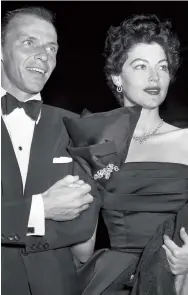  ?? ?? From top: the image that wowed Elizabeth and Ava with husband Frank Sinatra in 1951
