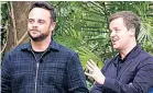  ??  ?? DOUBLE ACT Ant, left, &amp; Dec in 2016