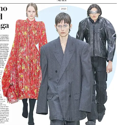  ?? ?? The garments that Demna says mark his new focus on making clothes, right.
