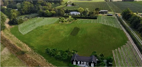  ?? SUPPLIED ?? The United Country and Vineyard Cricket Club now has its own ground amongst the vines at Two Rivers Black Cottage property.