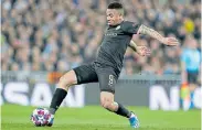  ?? Picture: GETTY IMAGES/ MATEO VILLALBA ?? IN CONTROL: Gabriel Jesus of Manchester City in action during the UEFA Champions League round of 16 first leg match against Real Madrid, at Bernabeu in Madrid on Wednesday