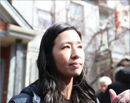  ?? NANCY LANE — BOSTON HERALD ?? Mayor Michelle Wu has gone after police officers who crossed her line. It’s a brand of hardball politics that’s not new but is back in play.