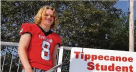  ?? ?? Carson Robbins, a Tippecanoe High School senior and football star, died Friday after a brief illness. “He absolutely loved life and had a great sense of humor,” his obituary said.