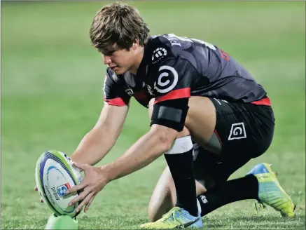  ?? PICTURE: HOWARD CLELAND ?? NEW KID ON THE BLOCK: Utility back Bernard Janse van Rensburg, touted as a star of the future, will be in the Sharks line-up to take on the KIngs in Durban tonight.