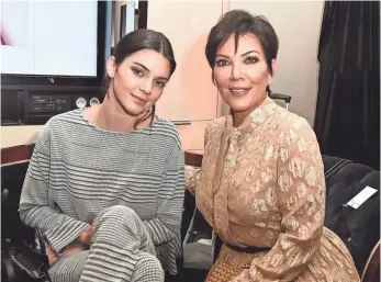  ?? PASCAL LE SEGRETAIN, FRENCH SELECT/GETTY IMAGES ?? Kendall Jenner, 21, is never too far from her mother and manager, Kris Jenner.