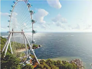  ?? DIVULGAÇÃO ?? Roda-panorâmica do Rio, inspirada nas internacio­nais, levará meia hora para dar uma volta completa
