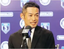  ??  ?? Ichiro Suzuki, speaking to reporter in Peoria, Arizona, said: “Seattle has always been my home.”