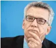  ?? FOTO: DPA ?? Bundesinne­nminister Thomas de Maizière (CDU).