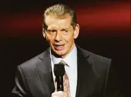  ?? Shake-up Ethan Miller / TNS ?? Vince McMahon, seen here at an event in Las Vegas in January 2014, has returned to WWE's board of directors as its executive chairman. He had announced in July 2022 his retirement as CEO and chairman.