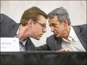  ?? RALPH BARRERA / AMERICAN-STATESMAN ?? Matt McCall (right, with forum moderator Patrick Svitek) is “the kind of guy to give you the shirt off his back if it would be what got you through the day,” says Dr. John Friedland.