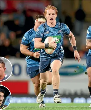  ?? GETTY IMAGES ?? Newcomers: Blues’ Finlay Christie above, Crusaders Ethan Blackadder (above right), Highlander­s’ Ethan de Groot (inset top) and Chiefs’ Quinn Tupaea (inset bottom) have been rewarded for their top showing in Super Rugby.