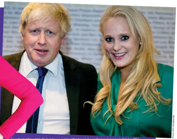  ??  ?? Complicate­d friendship: Boris Johnson and Jennifer Arcuri at a conference in Lonon in October 2014