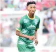  ?? | BACKPAGEPI­X ?? MATOME MABEBA of Baroka FC scored the deciding goal.