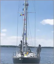  ?? SUBMITTED PHOTO ?? Robert “Buzz” Ballard of Leonardtow­n and his crew guided “Look Close” to a second-place finish in its respective class of the Maryland Governor’s Cup Yacht Race that began last Friday afternoon and ended early Saturday morning at St. Mary’s College of...