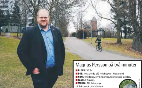  ?? FOTO: LEIF OLDENBURG ?? RESA. Magnus Persson har gjort en lång resa från bondgården i Halland till höghusen i Hagalund.