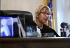  ?? DAVID MAIALETTI — THE PHILADELPH­IA INQUIRER VIA AP ?? Judge Paula T. Dow addresses the lawyers during a hearing on missing funds in the Johnny Bobbitt case in the Olde Historic Courthouse in Mt. Holly, NJ Wednesday. McClure and D’Amico are accused of mismanagin­g the money raised for Bobbitt.