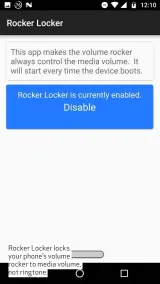  ??  ?? Rocker Locker locks your phone’s volume rocker to media volume, not ringtone.