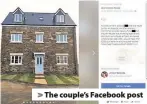  ??  ?? &gt; The couple’s Facebook post