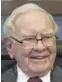  ??  ?? Warren Buffett